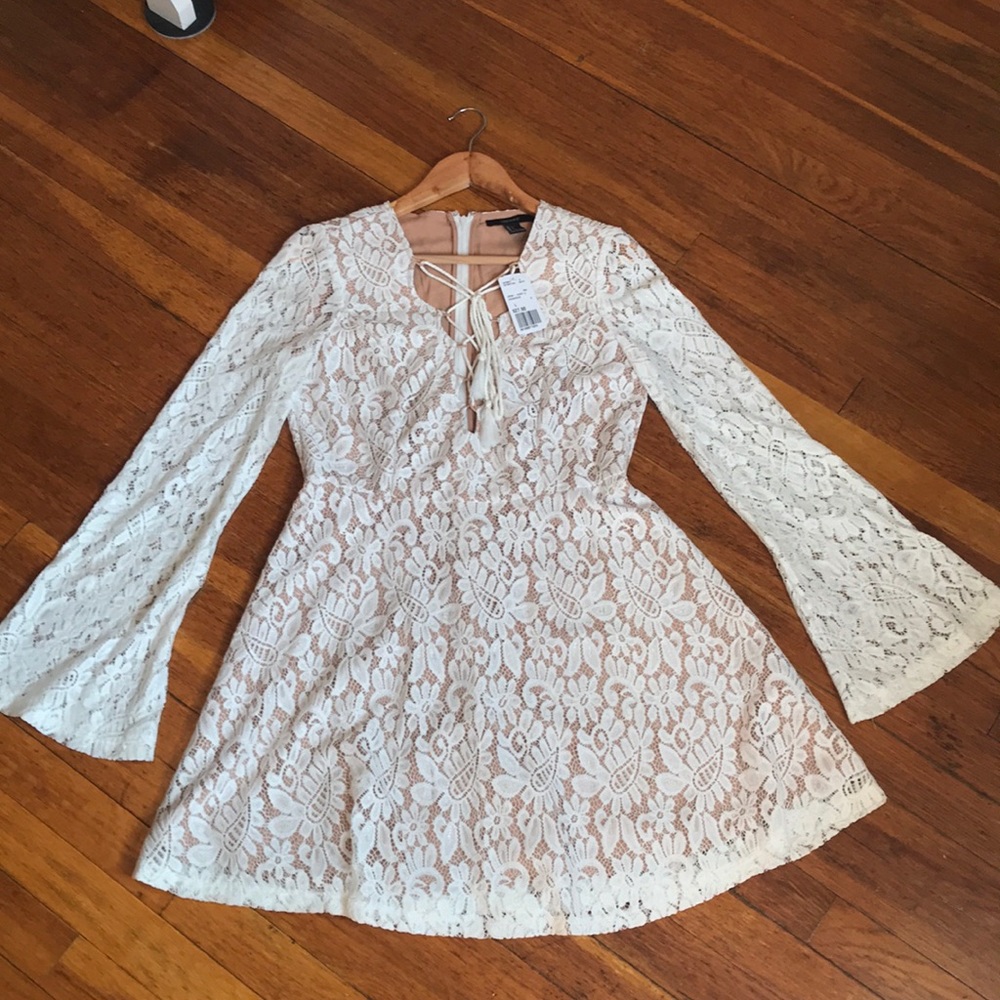 Lacy white dress - perfect for bridal shower!